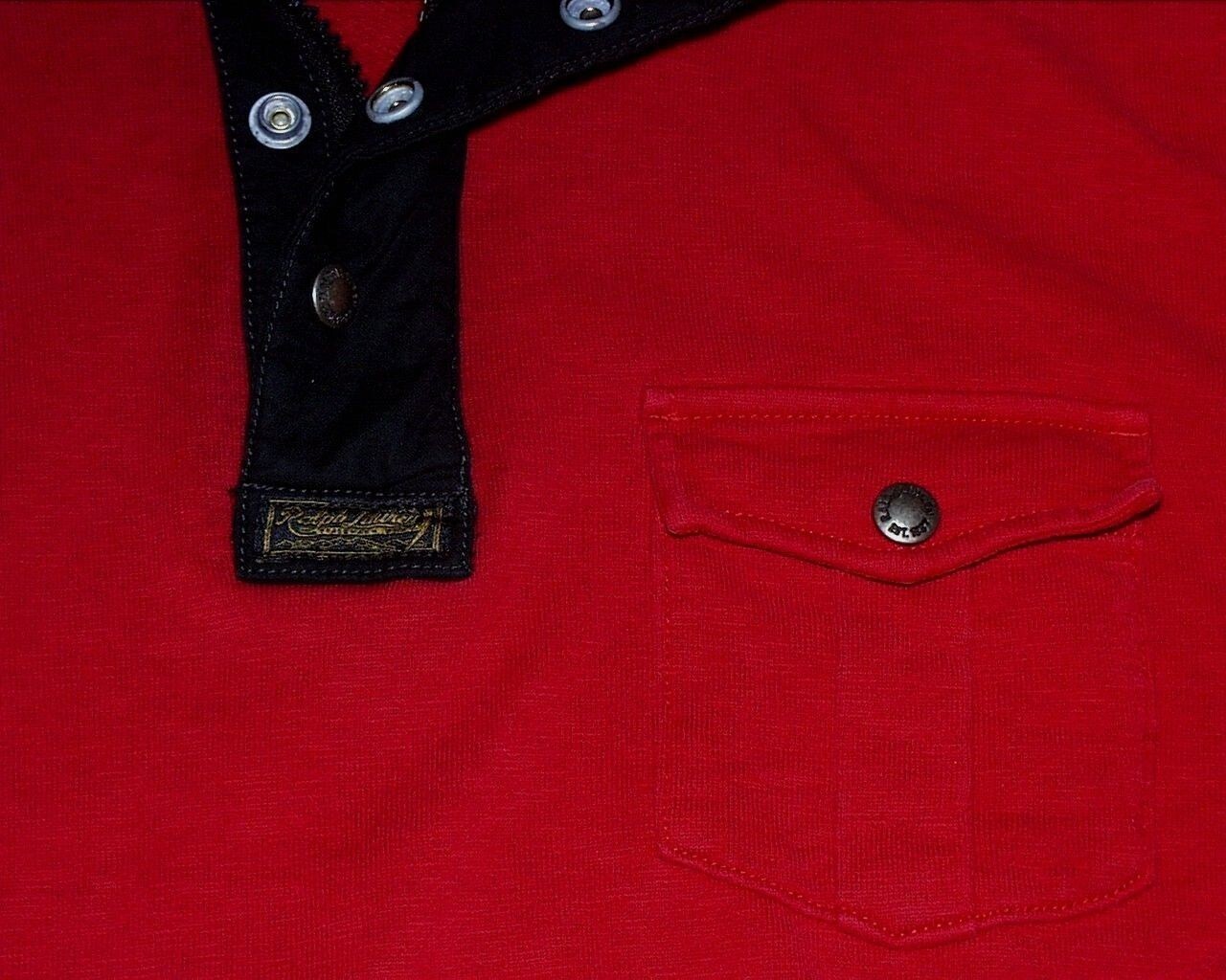 Polo Ralph Lauren 1/4 Zip/Snap Button Mock Neck Pullover, Red or Black,  New