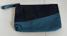 Ipsy Glam Bag Only Navy And Teal Makeup Bag 5x7 Unused