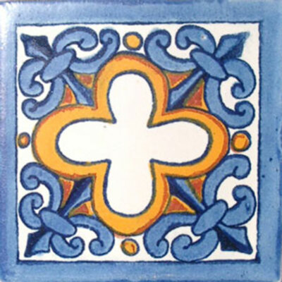 MEXICAN TILE SAMPLE WALL FLOOR TALAVERA MEXICO CERAMIC STAIRS BACKSPLASH C#013
