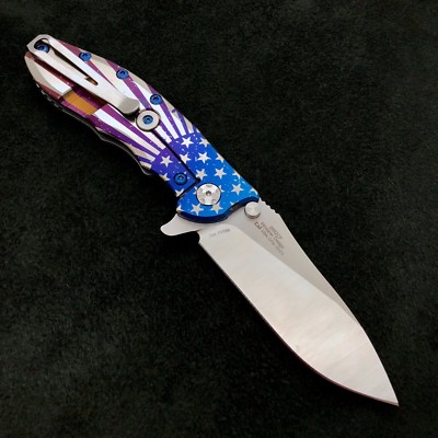 Zero Tolerance 0562CF Flipper Rick Hinderer Plain Edge USA Starburst ZT 0562