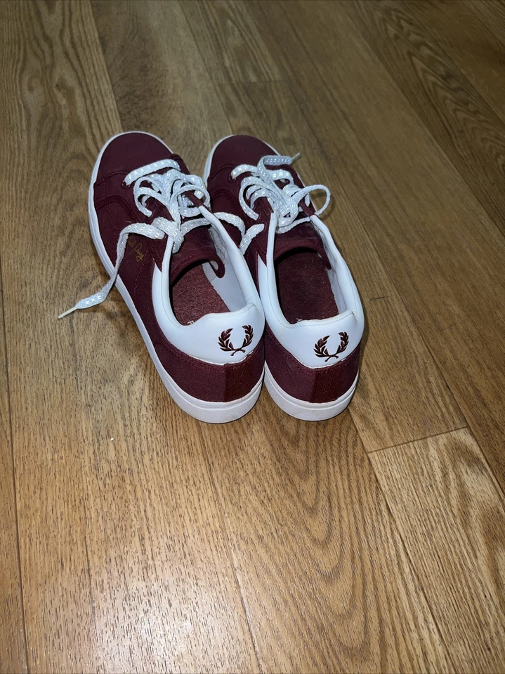 Zapatilla deportiva Fred Perry de moda de lona lateral para hombre talla 9 Foto 2 de 3