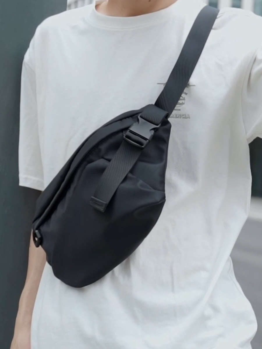 Large Waterproof Black Waist Bag Fanny Pack For Men Hip Bum Chest