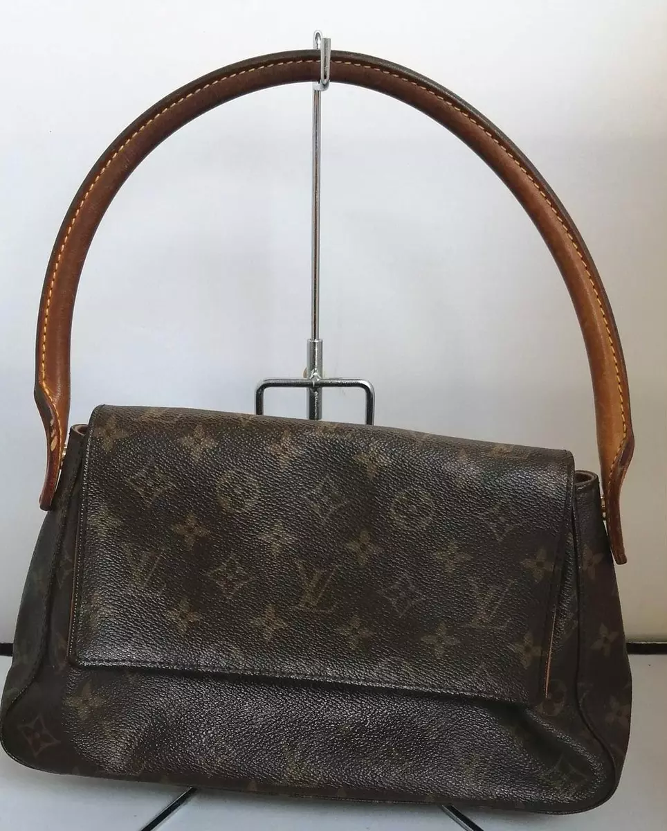 LOUIS VUITTON Monogram Mini Looping Flap Shoulder bag M51147 USED