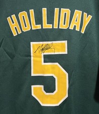 Matt Holliday Signed Jersey Authentic Autograph #5 A’s MLB Baseball Oak