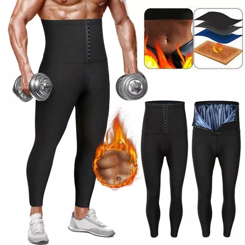 Mens Hot Body Shaper Shorts Workout Sweat Sauna Pants for Weight Loss Fat  Burn 