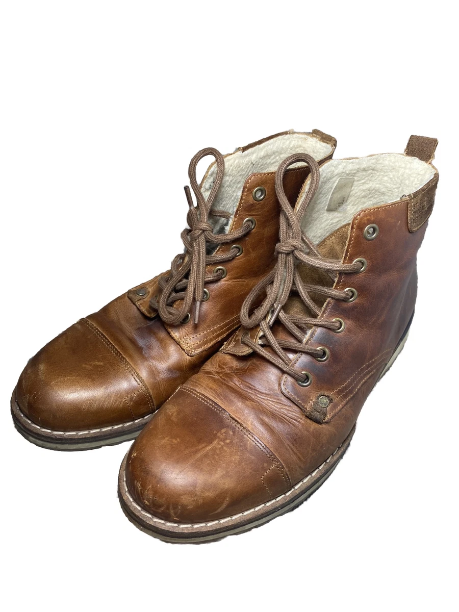 Bullboxer Boots Mens 10 Gelos Ankle Lace Up Combat Cap Toe B042 2