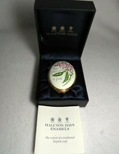 Two Peas In A Pod Halcyon Days Enamel Box - MIB