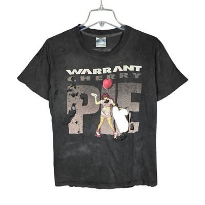 Vintage Warrant Cherry Pie T-Shirt Mens Large Band World Tour 1990-91 Thrashed