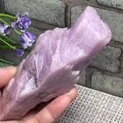 Natural rough kunzite Purple spodumene stone Rare raw mineral crystal 262g AF59