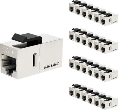 Cat6 Coupler RJ45 Cat6 Shielded Coupler 25-Pack, Ethernet Coupler, Female to Fem