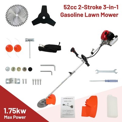 58cc 2-Cycle Gas Grass String Trimmer Gas Weed Eater Straight Shaft Lawn Mower