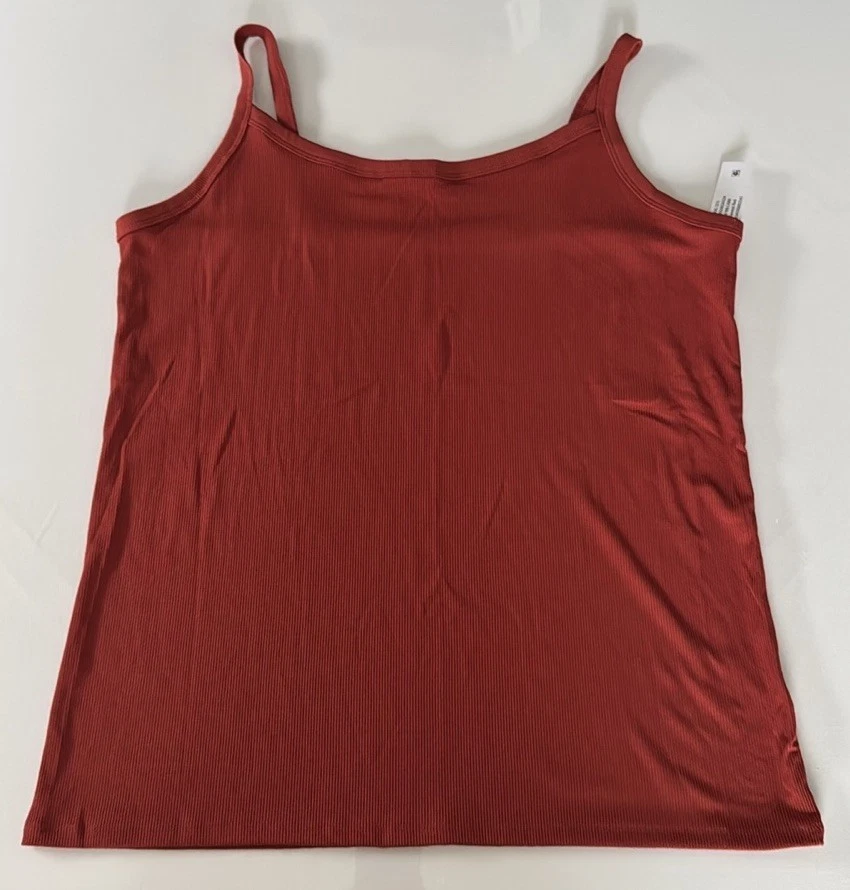 Ribbed Cami Womens 3XL Lot Of 2 Red Blue - Image 3 of 3