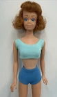 Vintage Midge Doll Red Hair w Teeth Tight Curls in Blue Swim Suite JAPAN Rare
