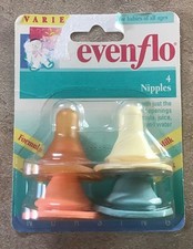 Vintage Evenflo Nipple Variety Pack baby infant bottle Nipples 1995