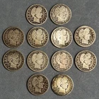 Barber Quarter Lot 12 Coins 1907–1916 O D Mints AG–VG Silver S03