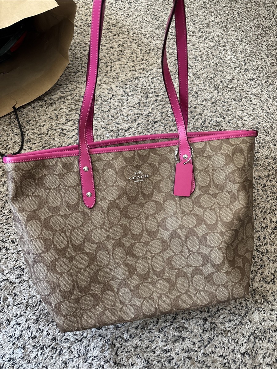 バッグ Coach Embossed Leather Signature Handbag COACH Patent Leather Embossed Shoulder GRAY Bag # F17729