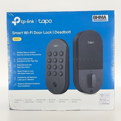 TP-Link Tapo DLW10 Smart Wi-Fi Deadbolt Door Lock Keyless Buttons - New