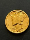 GOLD plated 1942  S Mercury Dime