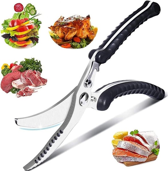 KüChenschere, GeflüGelschere, Edelstahl, KüChenschere, KüChenschere Mit Rut-image