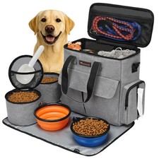 Modoker Dog Travel Bag, Weekend Pet Travel Set for Dog and Cat, Airline Appro...