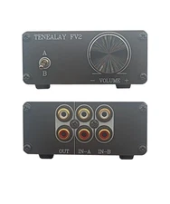 TENEALAY HiFi RCA Passive Preamp Stereo Audio Preamplifier with Volume Contro...