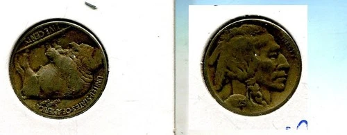 1925 D BUFFALO HEAD NICKEL TYPE COIN VG FINE 6778T