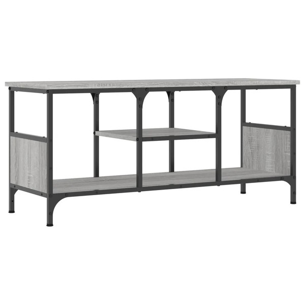 Tv-Schrank Grau Sonoma 100X35X45 Cm Holzwerkstoff & Eisen-image