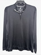 Johnnie-O Randall Prep-formance 1/4 Zip Pullover Mens XL Black Long Sleeve Golf