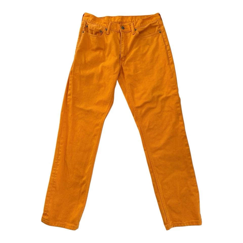 Jeans Levis 514 para hombre 34x34 (34x32) calce recto blanco lengüeta calabaza naranja Foto 2 de 4