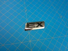 Honda EX Emblem Badge Chrome Black Genuine OEM Stud Mount Nameplate Trunk Fender