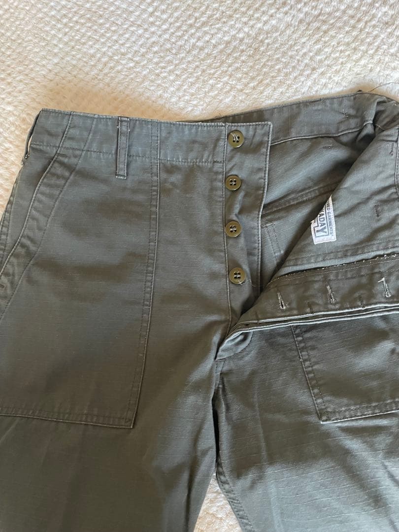 Engineered Garments WORKADAY Olive Button Fly Pan… - image 2