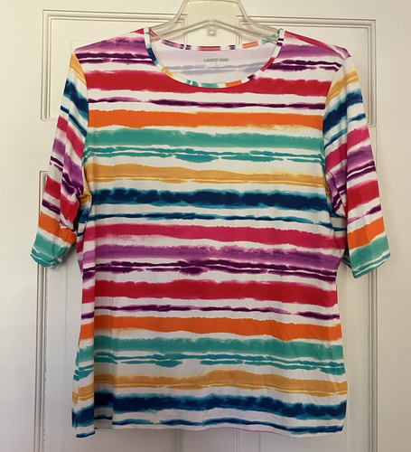 Lands End Damen Sonnenschutz UPF50 Relaxed Rash Guard Top L