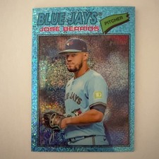 2026 Topps Heritage - José Berríos #56 Chrome Light Blue Sparkle Refractor