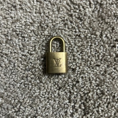 Louis Vuitton LV Padlock Charm Pendant Number 336 Brass Gold Look Authentic