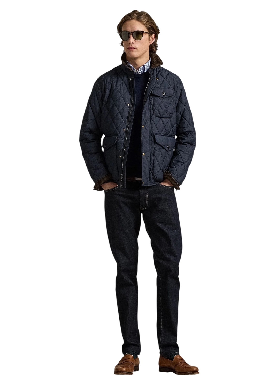 Polo Ralph Lauren The Beaton Water Repellent Quilted Navy Jacket L RRP £415 image 3