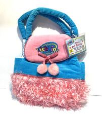 NWT Ganz Webkinz Turquoise Carrier Purse HC076 - Turquoise & Pink