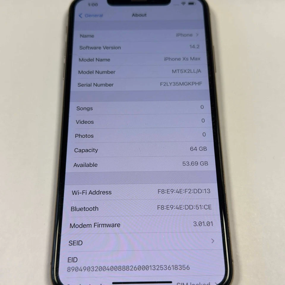 Apple iPhone Xs Max (MT5W2LL/A) — 64 ГБ — золотой, заблокирован с ATandT - Изображение 2 из 4