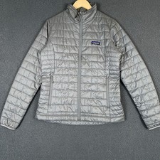 Patagonia Women's Gray Nano Puff Full Zip Quilted Puffer Jacket Insulated Size M