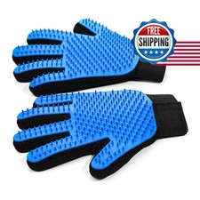 NVNAN Pet Hair Removal Glove for Dogs  Cats, 2-Pack Blue