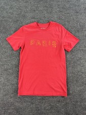 Air Jordan Shirt Men Small Pink Paris Graphic Logo Short Sleeve Jumpman Logo