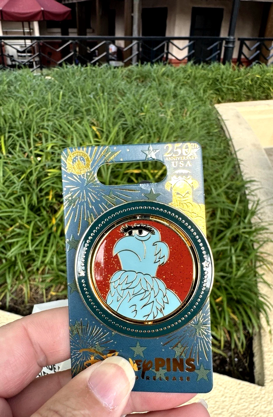 Disney Parks Pin 2026 USA 250th Anniversary Muppets Sam Eagle Spinner Pin New