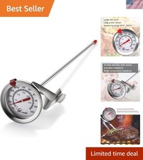 Robust 12" Candy/Deep Fry Thermometer with Temperature Clamp for Perfect Cooking