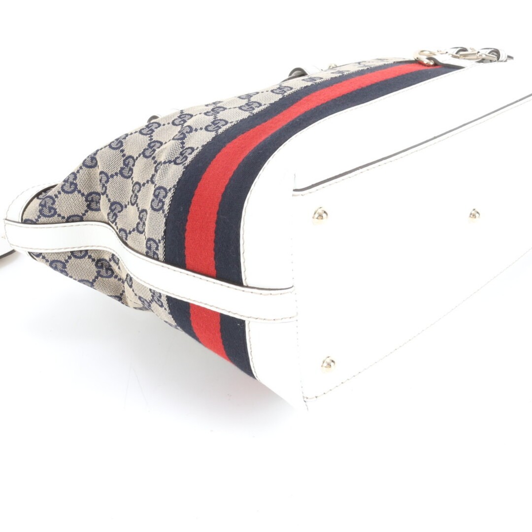 Gucci GG Canvas Sherry Line Leather Tote Used, Moderate Wear, 33cm Wide thumbnail 4