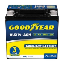 Goodyear Group 400 12v 14 Ah 22rc 200 Cca Platinum Agm Auxiliary Battery Goodyear Group 400 12v 14 Ah 22rc 200 Cca Platinum Agm Auxiliary Battery