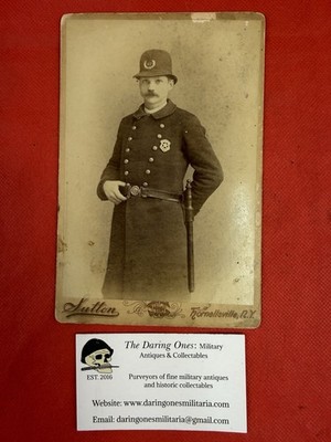 Antique Cabinet Card Photo Policeman/Constable 1880 s Hornellsville NY