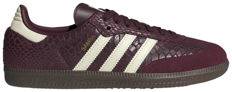 adidas Samba OG Maroon Cream White Gold W for sale | eBay