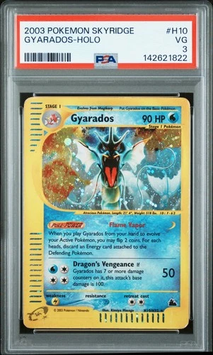 2003 POKEMON SKYRIDGE #H10 GYARADOS-HOLO PSA 3