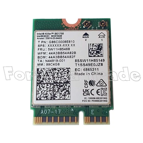 Intel BE201 Killer 1750i Wi-Fi 7 WLAN Antenne BT 5.4 KEY E be201 No vPro
