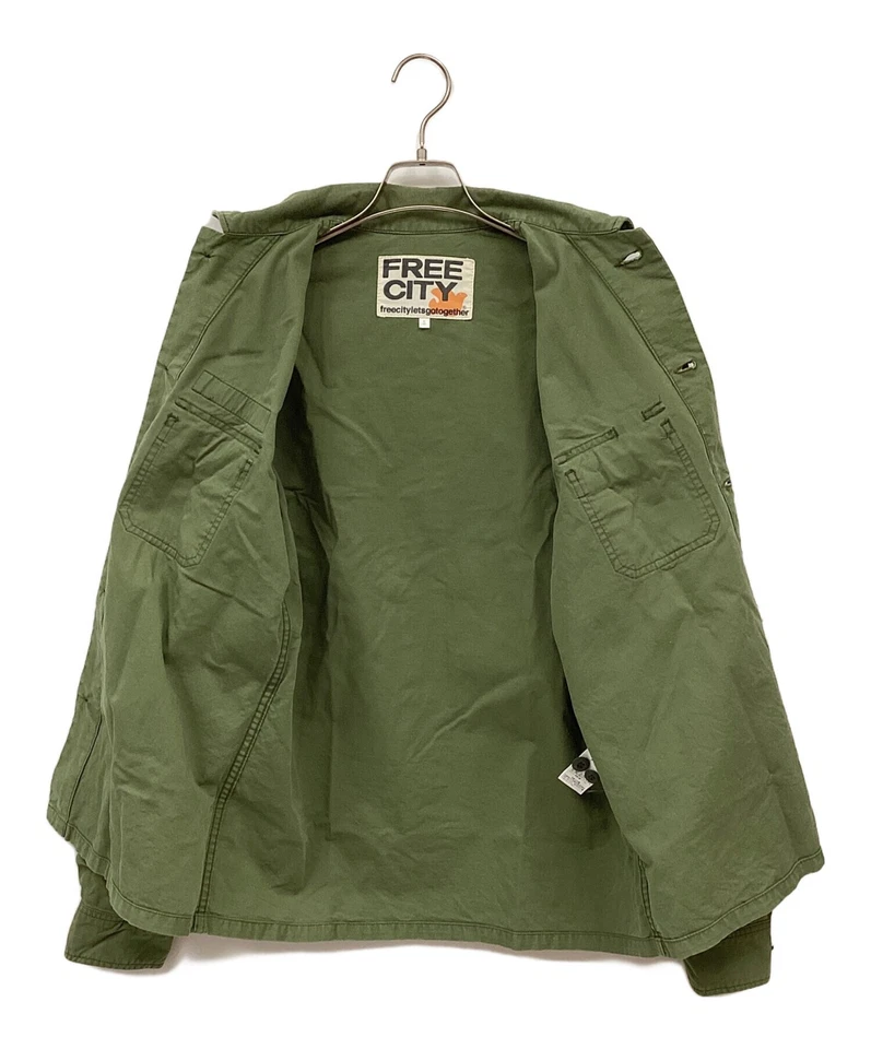 FREECITY military style jacket Size: 3 Green Men - Image 3 of 4