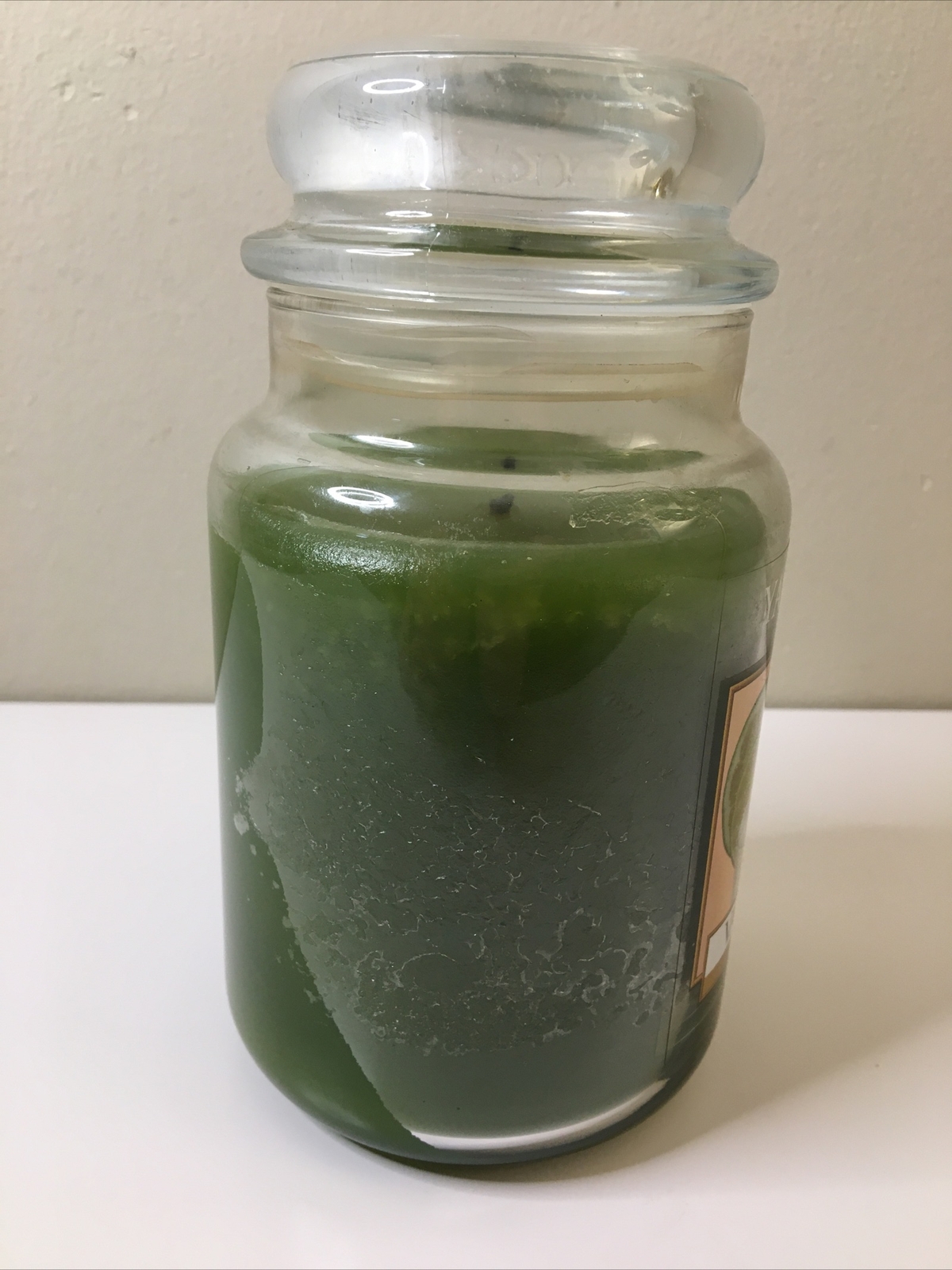 Yankee Candle 22 Oz Large Jar Vanilla Lime Wax Candle W/ Natural Fruit